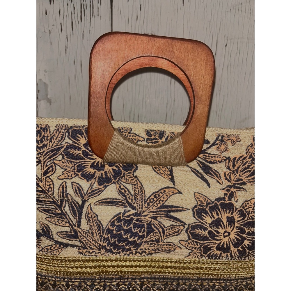 Boho Floral Tapestry Handbag Wooden Handle Woven Artisan Purse
Antik Kraft Bag‎ - Picture 3 of 4